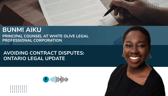 Avoiding Contract Disputes: Ontario Legal Update