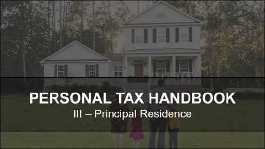 Personal Tax Handbook - Principal Residence Exemption